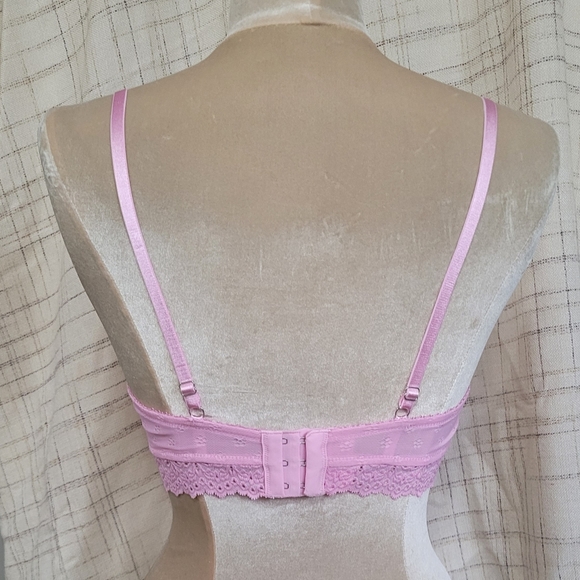 36B Push Up Bra Spring Pink Ribbing Full Support La Vie en Rose - Picture 4 of 7